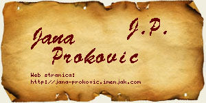 Jana Proković vizit kartica